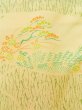 Photo7: K0818B Used Japanese Light  Yellow KOMON dyed / Synthetic. Flower,   (Grade C) (7)