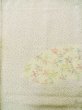 Photo3: K0818K Used Japanese   Off White KOMON dyed / Silk. Flower,   (Grade C) (3)