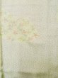 Photo4: K0818K Used Japanese   Off White KOMON dyed / Silk. Flower,   (Grade C) (4)