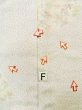 Photo19: K0818K Used Japanese   Off White KOMON dyed / Silk. Flower,   (Grade C) (19)