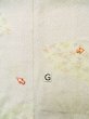 Photo20: K0818K Used Japanese   Off White KOMON dyed / Silk. Flower,   (Grade C) (20)