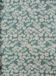 Photo3: K0818L Used Japanese Pale Light Green KOMON dyed / Silk. Flower,   (Grade B) (3)