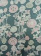 Photo6: K0818L Used Japanese Pale Light Green KOMON dyed / Silk. Flower,   (Grade B) (6)