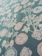 Photo8: K0818L Used Japanese Pale Light Green KOMON dyed / Silk. Flower,   (Grade B) (8)