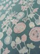 Photo10: K0818L Used Japanese Pale Light Green KOMON dyed / Silk. Flower,   (Grade B) (10)