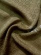 Photo12: K0818S Used Japanese Pale Light Brown KOMON dyed / Silk. Court carriage,   (Grade C) (12)