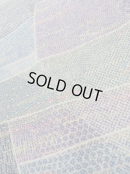 Photo8: K0818V Used Japanese Pale Heather Purple KOMON dyed / Silk. Abstract pattern,   (Grade C) (8)
