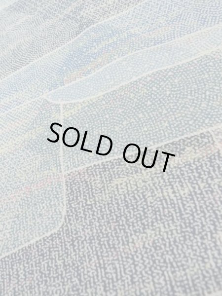 Photo9: K0818V Used Japanese Pale Heather Purple KOMON dyed / Silk. Abstract pattern,   (Grade C) (9)