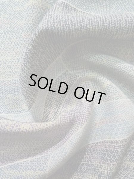 Photo11: K0818V Used Japanese Pale Heather Purple KOMON dyed / Silk. Abstract pattern,   (Grade C) (11)