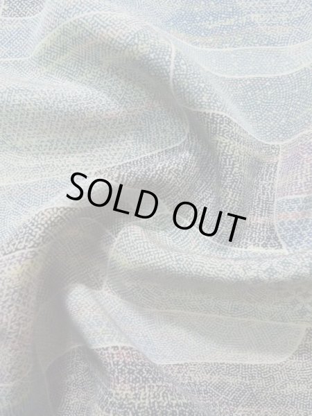 Photo12: K0818V Used Japanese Pale Heather Purple KOMON dyed / Silk. Abstract pattern,   (Grade C) (12)