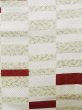 Photo4: K0820B Used Japanese Heather  Cream KOMON dyed / Synthetic. Wave, Base woven: Checkered pattern  (Grade B) (4)