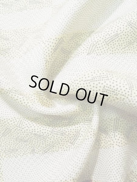 Photo11: K0820B Used Japanese Heather  Cream KOMON dyed / Synthetic. Wave, Base woven: Checkered pattern  (Grade B) (11)