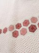 Photo8: K0820N Used Japanese Heather  Red KOMON dyed / Silk. Tortoise-shell pattern― Hexagonal pattern,   (Grade B) (8)