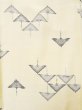 Photo4: K0820W Used Japanese   Off White KOMON dyed / Silk. Bird   (Grade C) (4)