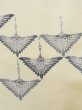 Photo5: K0820W Used Japanese   Off White KOMON dyed / Silk. Bird   (Grade C) (5)