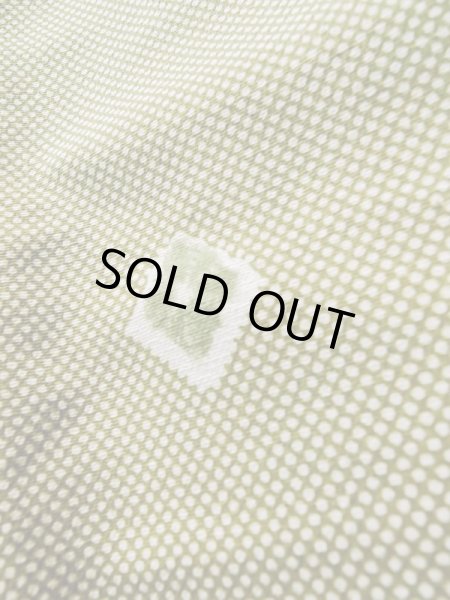 Photo8: K0820Y Used Japanese Pale  Kahki KOMON dyed / Cotton. Dot,   (Grade C) (8)