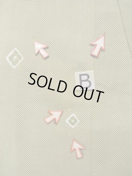 Photo14: K0820Y Used Japanese Pale  Kahki KOMON dyed / Cotton. Dot,   (Grade C) (14)