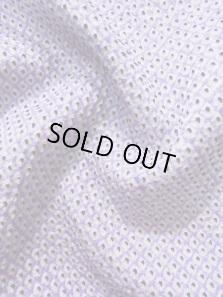 Photo10: K0821D Used Japanese   Wisteria KOMON dyed / Silk. Dapple pattern   (Grade C) (10)