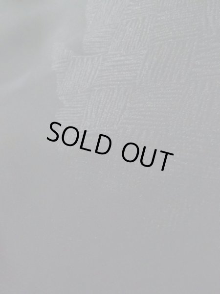 Photo11: K1008J Used Japanese   Black HAORI short jacket / Silk. Arabesque vine,   (Grade B) (11)