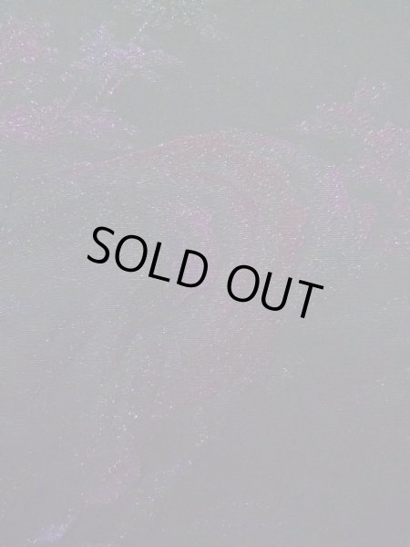 Photo6: K1008L Used Japanese   Black HAORI short jacket / Silk. Mountain,   (Grade B) (6)