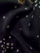 Photo12: K1008R Used Japanese   Black HAORI short jacket / Silk. Dapple pattern   (Grade B) (12)