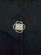Photo3: Mint K1008S Used Japanese   Black HAORI short jacket / Silk. Abstract pattern   (Grade A) (3)