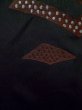 Photo8: Mint K1008S Used Japanese   Black HAORI short jacket / Silk. Abstract pattern   (Grade A) (8)