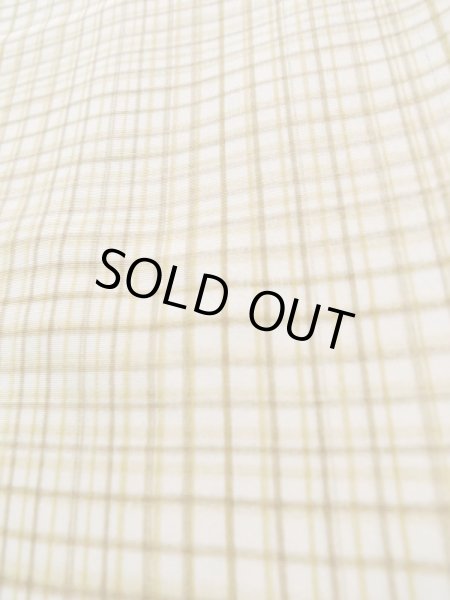 Photo9: K1014L Used Japanese   Cream HAORI short jacket / Silk. Plaid Checks   (Grade C) (9)