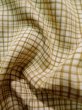 Photo12: K1014L Used Japanese   Cream HAORI short jacket / Silk. Plaid Checks   (Grade C) (12)