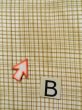 Photo15: K1014L Used Japanese   Cream HAORI short jacket / Silk. Plaid Checks   (Grade C) (15)