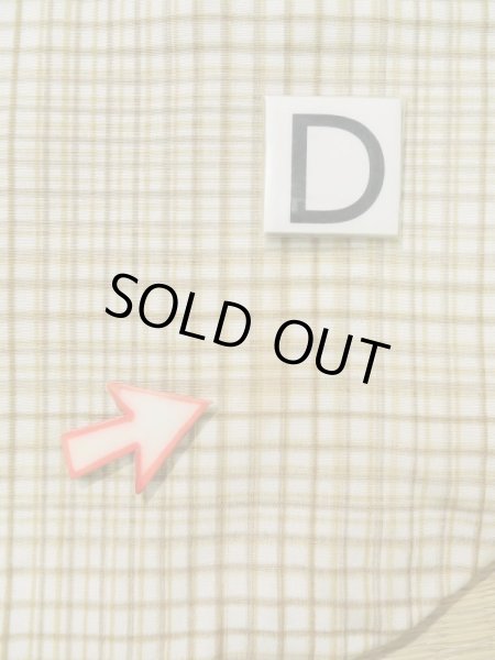 Photo17: K1014L Used Japanese   Cream HAORI short jacket / Silk. Plaid Checks   (Grade C) (17)