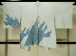 Photo2: K1020F Used Japanese   Pale Blue HAORI short jacket / Silk. Abstract pattern   (Grade C) (2)