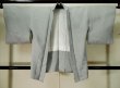 Photo1: K1020H Used Japanese Pale  Pale Blue HAORI short jacket / Silk. Abstract pattern   (Grade C) (1)