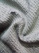 Photo12: K1020H Used Japanese Pale  Pale Blue HAORI short jacket / Silk. Abstract pattern   (Grade C) (12)