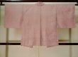 Photo2: K1020U Used Japanese Pale  Pink HAORI short jacket / Synthetic.    (Grade C) (2)