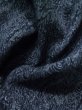 Photo9: K1020V Used Japanese Grayish Deep Blue HAORI short jacket / Silk. Abstract pattern   (Grade C) (9)