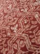 Photo8: K1027M Used Japanese Pale  Red HAORI short jacket / Wool. Geometrical pattern,   (Grade D) (8)