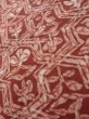 Photo9: K1027M Used Japanese Pale  Red HAORI short jacket / Wool. Geometrical pattern,   (Grade D) (9)