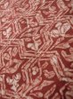 Photo10: K1027M Used Japanese Pale  Red HAORI short jacket / Wool. Geometrical pattern,   (Grade D) (10)