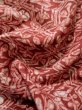 Photo12: K1027M Used Japanese Pale  Red HAORI short jacket / Wool. Geometrical pattern,   (Grade D) (12)