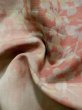 Photo12: K1027N Used Japanese Pale Light Pink HAORI short jacket / Silk. Flower,   (Grade D) (12)