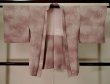 Photo1: K1027T Used Japanese Pale Light Pink HAORI short jacket / Silk. Flower,   (Grade C) (1)