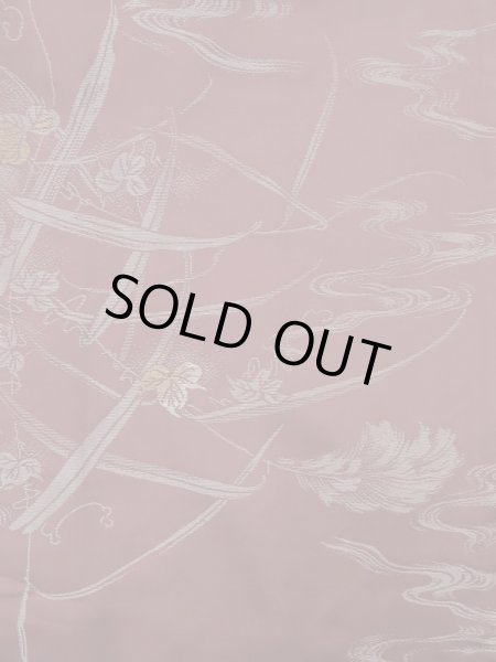 Photo4: K1027U Used Japanese Deep  Purple HAORI short jacket / Silk. Ivy,   (Grade C) (4)