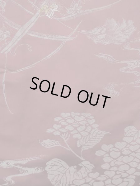 Photo5: K1027U Used Japanese Deep  Purple HAORI short jacket / Silk. Ivy,   (Grade C) (5)