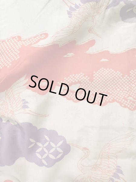 Photo14: K1027U Used Japanese Deep  Purple HAORI short jacket / Silk. Ivy,   (Grade C) (14)