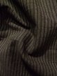 Photo9: K1027X Used Japanese Mens Deep Brown HAORI short jacket / Silk. Stripes   (Grade D) (9)