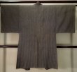 Photo2: K1104J Used Japanese Mens   Brown HAORI short jacket / Silk. Plaid Checks   (Grade D) (2)