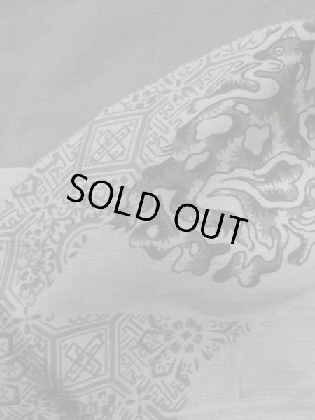 Photo5: K1104J Used Japanese Mens   Brown HAORI short jacket / Silk. Plaid Checks   (Grade D) (5)