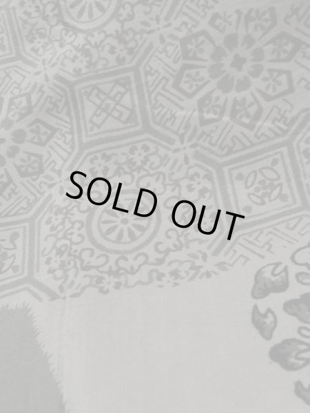 Photo8: K1104J Used Japanese Mens   Brown HAORI short jacket / Silk. Plaid Checks   (Grade D) (8)