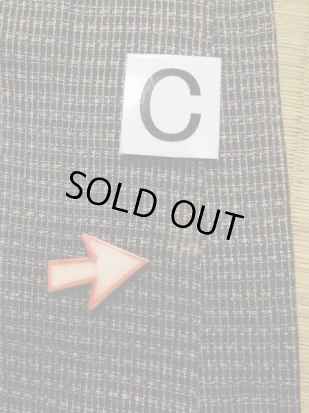 Photo22: K1104J Used Japanese Mens   Brown HAORI short jacket / Silk. Plaid Checks   (Grade D) (22)